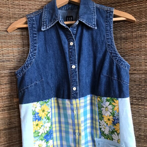 Handmade Patchwork Duster, S-M: Upcycled Boho Floral Spring Layering Jacket - Picture 11 of 12